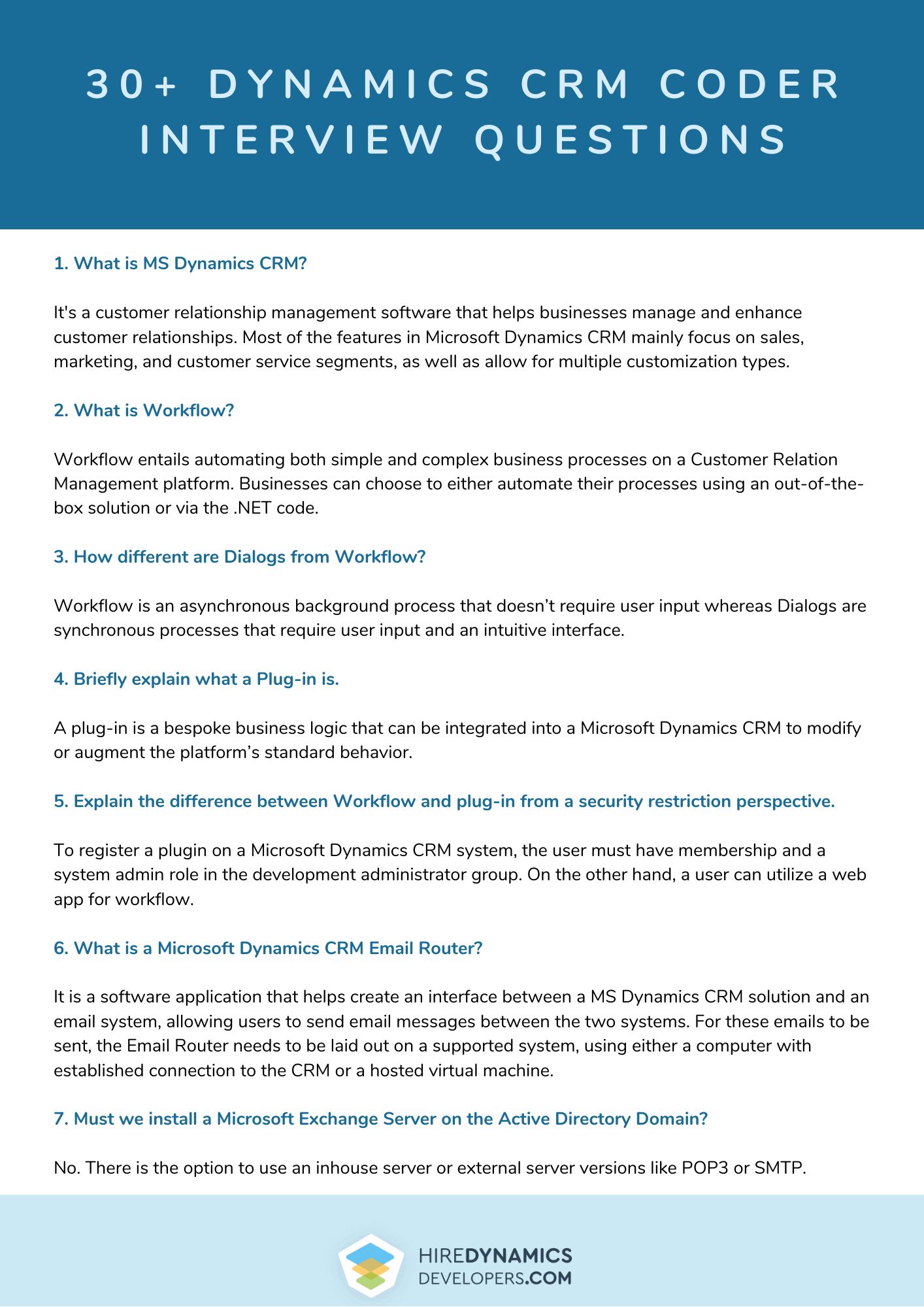 dynamics crm interview questions and answers