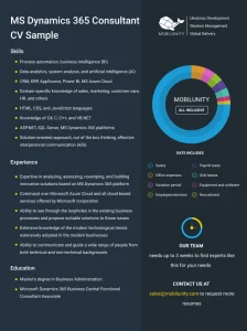 MS Dynamics 365 Consultant