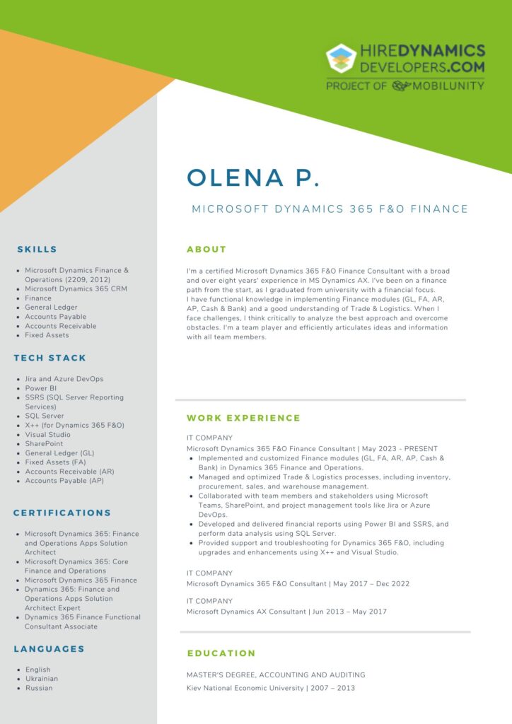Hire Dynamics 365 Finance and Operations Developer