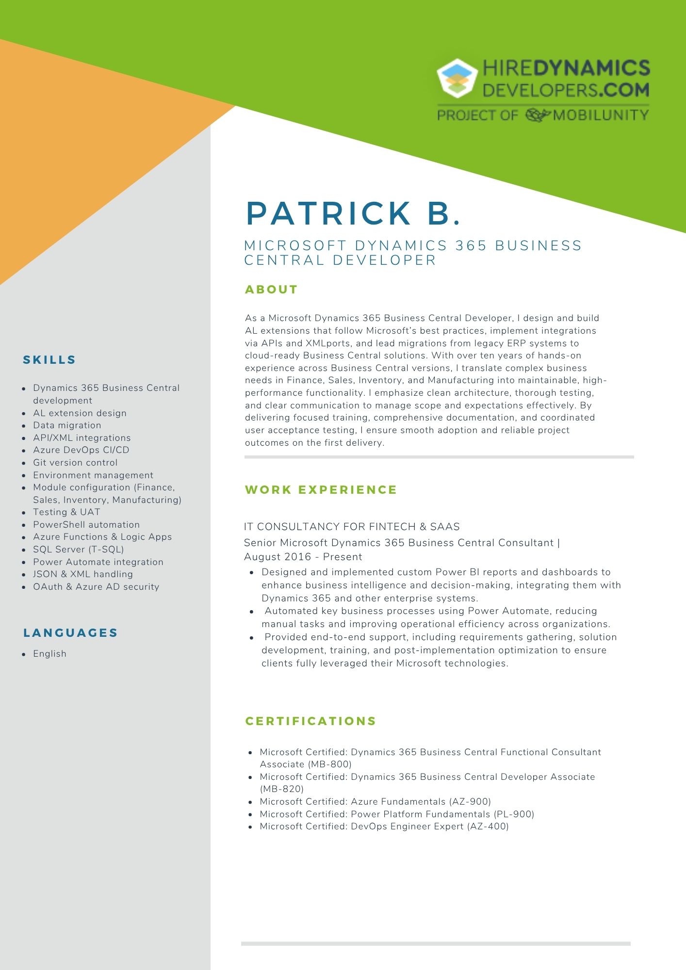 Microsoft Dynamics 365 Business Central Developer