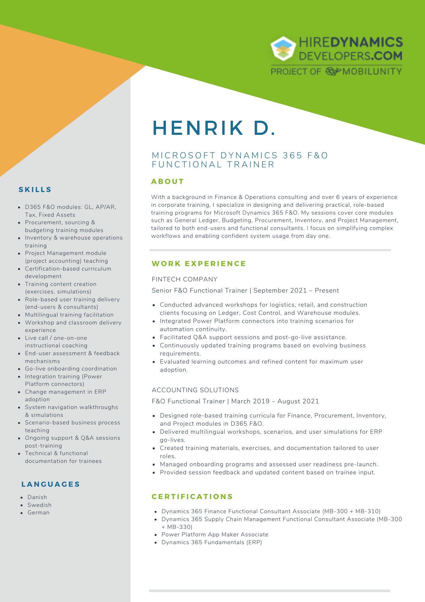 Microsoft Dynamics 365 F&O Functional Trainer
